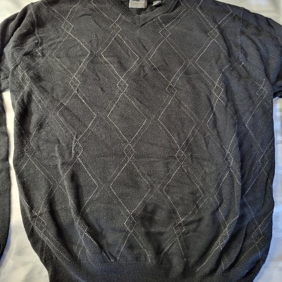 ARROW MENS SWEATER CASUAL FORMAL WEAR SIZE LARGE DIAMOND PATTERN - Picture 8 of 13